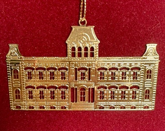 IOLANI PALACE, the Political and Social Center of the Hawaiian Kingdom — in 24k Gold Plate over Solid Brass!