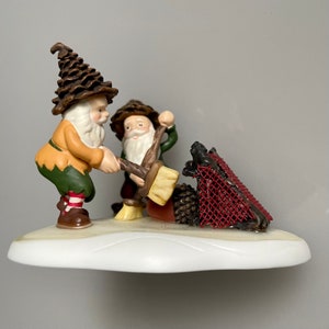 Dept 56:”Nuts About Broomball!”Accessorize Your North Pole Series Buildings or Stand Alone! The Elves Are Delightful!