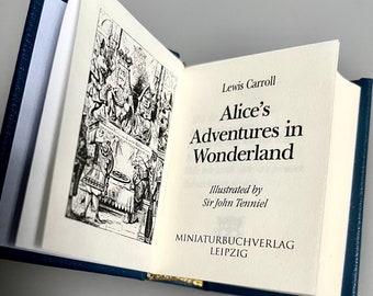 Alice’s Adventures in Wonderland” — Miniature Book! 512 Easy-to-Read Pages, Lots of Illustrations and Protective Slipcase!