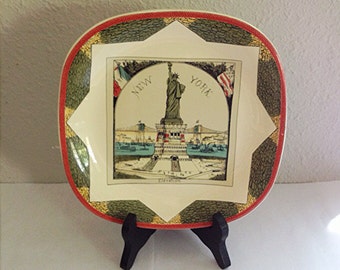 Statue of Liberty MMA Plate, New York Harbor -- Very  Unusual, Vintage, and Lovely!
