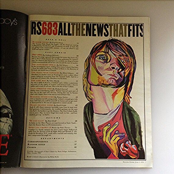 Kurt Cobain, Rolling Stone Magazine June 1994 -- 38 Pages Devoted