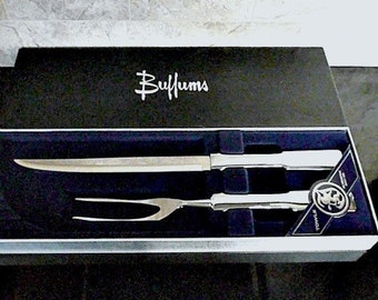CHEF TOOLS, Carving Set, 'Byfield' by Towle, Stainless Steel — Mint Condition, 1970s! (BOX Not Included.)