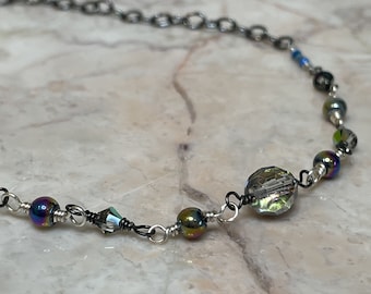 Crystal Rainbow - Resistor Necklace - Geek Jewelry