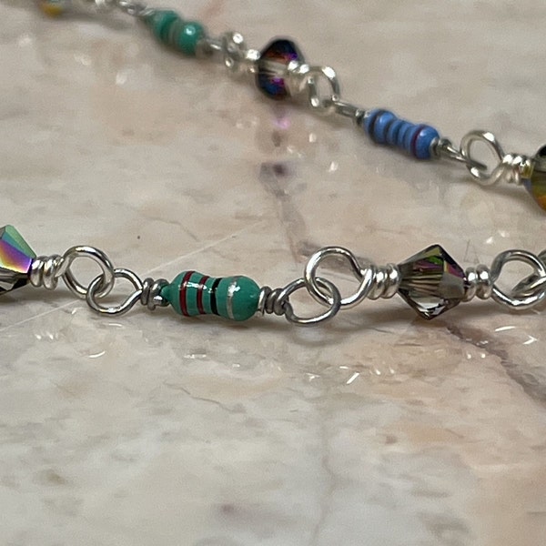 Triplanetary - Resistors and Swarovski - Geek Jewelry