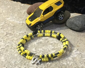 GO FARTHER: Morse Code Bracelet--Isuzu Vehicross Bracelet