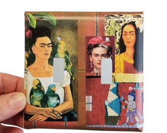 Frida Inspired Single Light Switch Plate Cover Paper Decoupage