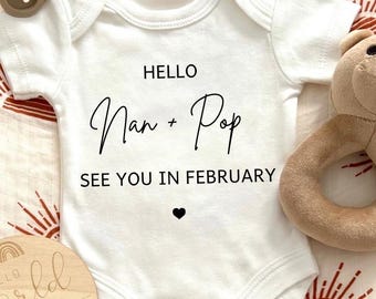 Personalized Grandparents Baby Onesie | Custom Pregnancy Announcement