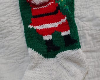 handknitted Christmas stocking