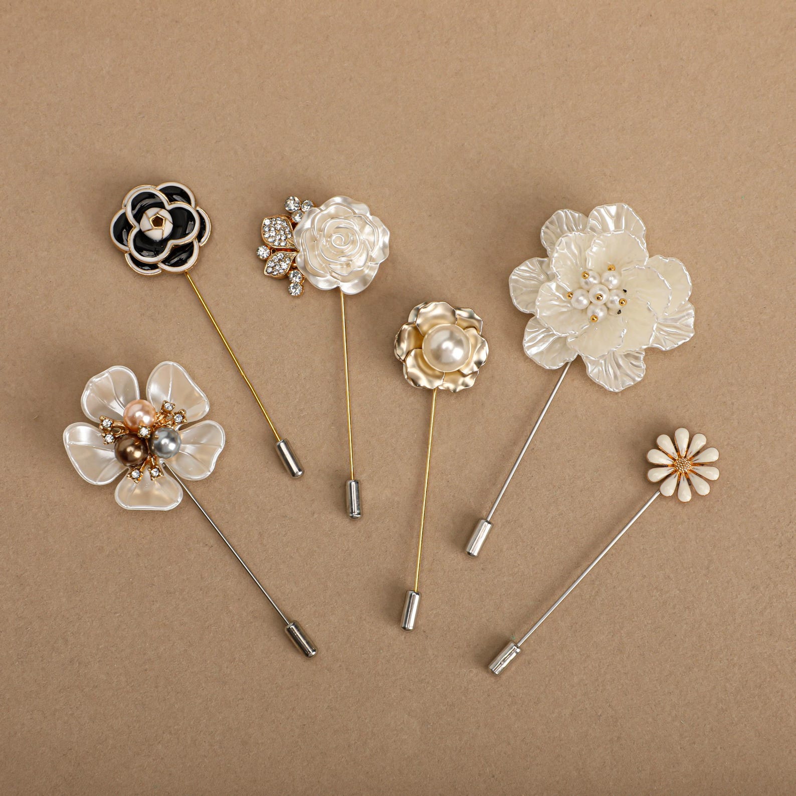 Personalized Brooch, Birth Flower Brooch, Suit Lapel Pin, Flower Stick ...