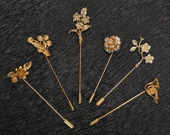 Broche personalizado, broche de flor de nacimiento, prendedor de solapa de traje, prendedor de flor, broche hecho a mano, broche de boda, regalo de cumpleaños para ella