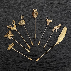 Vintage animal stick pins, vintage stick pins, suit lapel pins, stick pins, handmade brooches, wedding brooches, birthday gifts for her