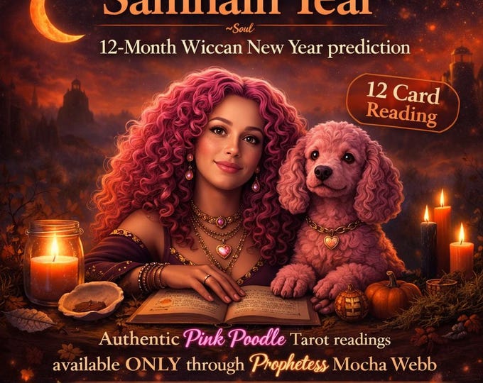 Exclusive! PINK POODLE Tarot: 12-cards 12 Months Psychic Reading & Custom AI Music Video