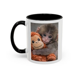 Punch-kun Mug, Punch baby Japanese macaque, Punch snow monkey, Accent Coffee Mug
