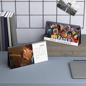 Dispatch Game Desktop Calendar, Dispatch Mecha Man Invisigal Blonde Blazer Calendar, Dispatch Fan Gift