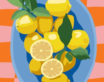 Lemons Paint By Numbers kit/DIY Painting Kit/Beginners Painting Kits /Modern Paint By Number Kit/Paint and Sip/Paint by Numbers Lemons