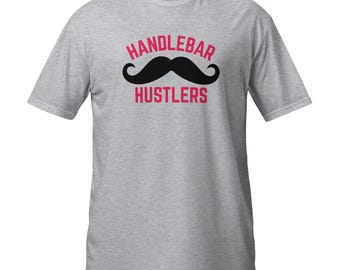 Handlebar Hustlers löparlagströja: Rolig mustasch-tävlingsdagströja