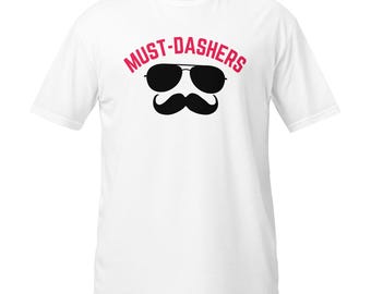 Must-Dashers – Rolig löparlagströja med mustasch och solglasögon