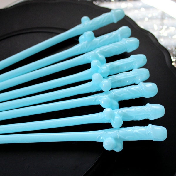 Bachelorette Party Straws, Blue Penis Straws, 12 Pack Penis Straws, Pecker Straws, Willy Straws, Bachelorette Straw, Bachelorette Decor