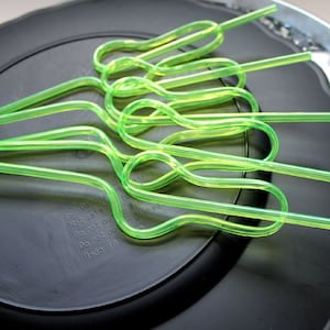 Neon Green Bachelorette Party Penis Straws, Penis decoration, 5 pack 30 pack, Long Penis Straws, Bachelorette Party, Favors Neon Green