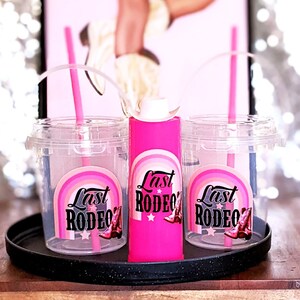 Last Rodeo Bachelorette Party Cups, Plastic Drink Cup, Last Bash in Nash, Personalized Cup, Cowgirl Swag, Country Western Party Decor image 2