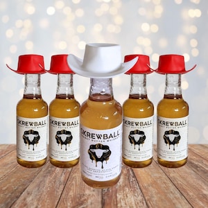 Cowboy Hat Drink Toppers, Mini Cowboy Hat Toppers, Bachelorette Party, Mini Cowboy Hats for Drinks, Mini Alcohol Toppers, Red Set of 12