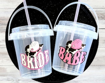Bachelorette Party Cup, Rodeo Babe, Rodeo Bride, Last Rodeo Personalized Bachelorette Party Cup, Country Party Decor, Cowgirl Party Cup