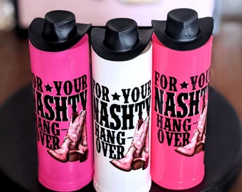 Nash Bash Hangover Recovery Kit Bottle, Bachelorette Party, Birthday Party Recovery Kit Favor, Mini Cowboy Hat, Smashed in Nash Recovery Kit