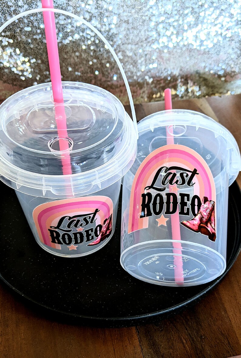 Last Rodeo Bachelorette Party Cups, Plastic Drink Cup, Last Bash in Nash, Personalized Cup, Cowgirl Swag, Country Western Party Decor image 3