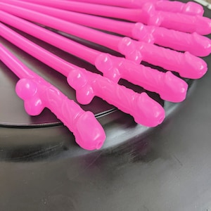 Bachelorette Party Straws, Rainbow, 12-36 Pack Penis Straws, Pecker Straws, Willy Straws, Bachelorette Decorations, or Jumbo Straw, ON SALE 12 Hot Pink