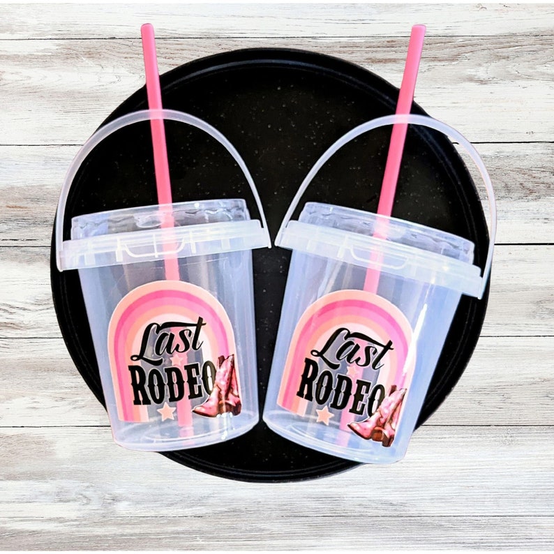 Last Rodeo Bachelorette Party Cups, Plastic Drink Cup, Last Bash in Nash, Personalized Cup, Cowgirl Swag, Country Western Party Decor image 1