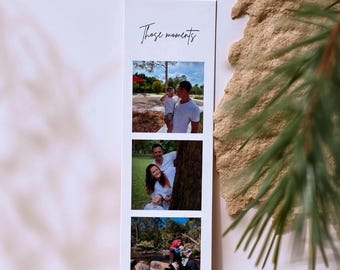 Personalised Photo Strip Magnet 19x5cm | Custom Vertical Magnet with 3 Photos | Fridge Keepsake Gift | Personalised Gift Made in Australia