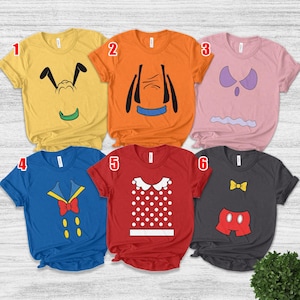 Disney Funny Mickey And Friends Halloween Costume Shirt, Mickey Movie Halloween Matching Shirt, Mickey Character Halloween Party Gift AXGU07