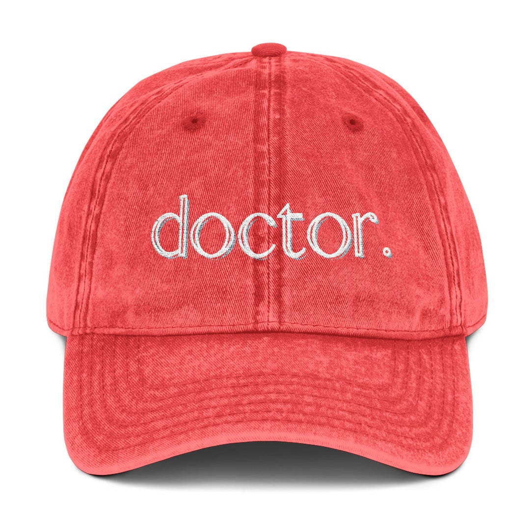 Embroidered Doctor Vintage Cap, Medical Student Gift, Nurse Graduation ...