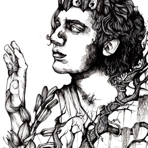 Ink Version of Hades Greek God of the Underworld