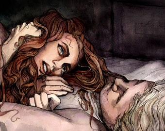 Ilustracja Helnika: Szóstka Wron, wydruk artystyczny Grishaverse (8x12)