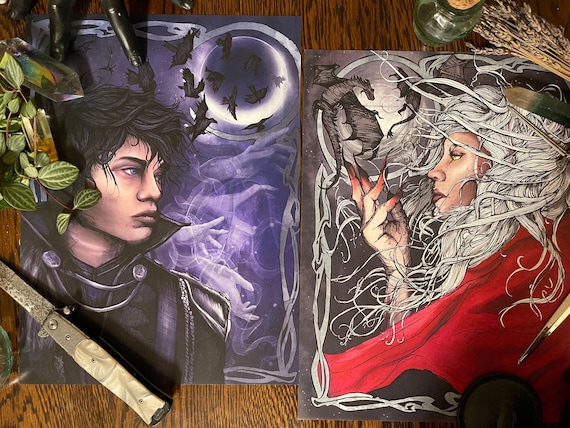 Throne of Glass Prints: Manon Blackbeak & Dorian Havilliard, Set of 2 (9x12)