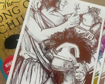 Achilles and Patroclus Foil Print - Song of Achilles Art