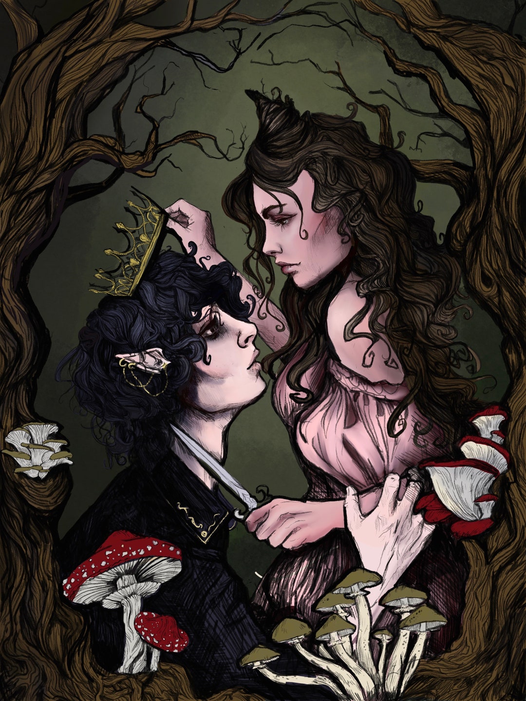 Impressão artística de Jude e Cardan: Série Príncipe Cruel do Povo do Ar  (9x12) - Etsy Portugal