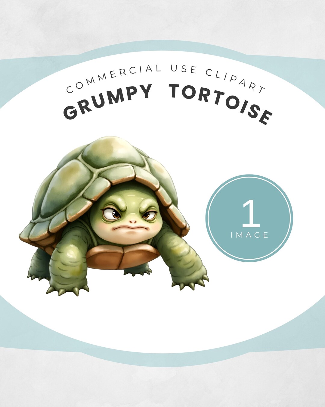 Grumpy Tortoise Clipart, Moody Turtle Illustration Transparent PNG - Etsy