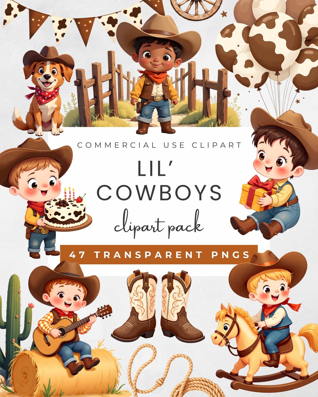 My First Rodeo Clipart, Cute Cowboy Clipart, Little Cowboy Images, Wild ...