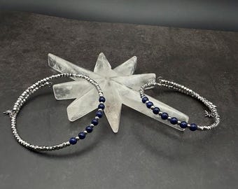Crystal Bangle Bracelet - Lapis Lazuli - Cosmic North