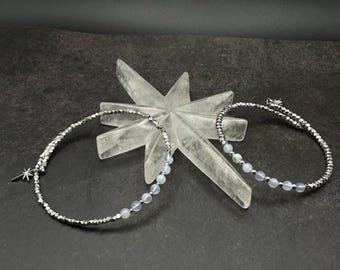 Crystal Bangle Bracelet - Opal - Boho Gift