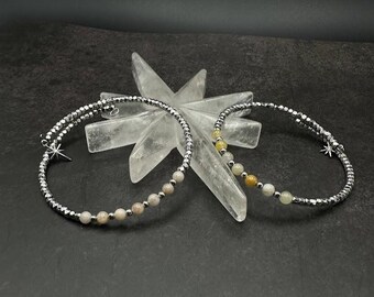 Crystal Bangle Bracelet - Citrine - Boho Gift