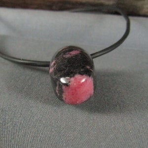 Rhodonite stone pendant Pink Black Natural Gemstone Pendant Necklace from Mother Earth image 6