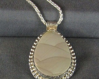 Willow Creek Jasper Sterling Silver necklace - hand made and hand cut stone