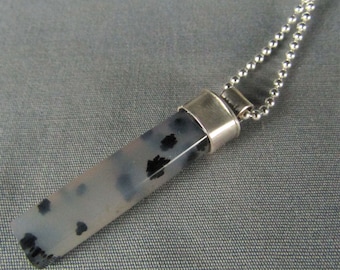 Montana Agate Sterling Silver Necklace