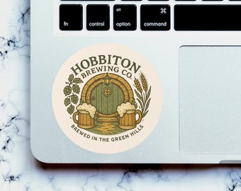Lord of the Rings Sticker | Hobbiton Brewing Co. Round Vinyl Stickers | LOTR Gifts