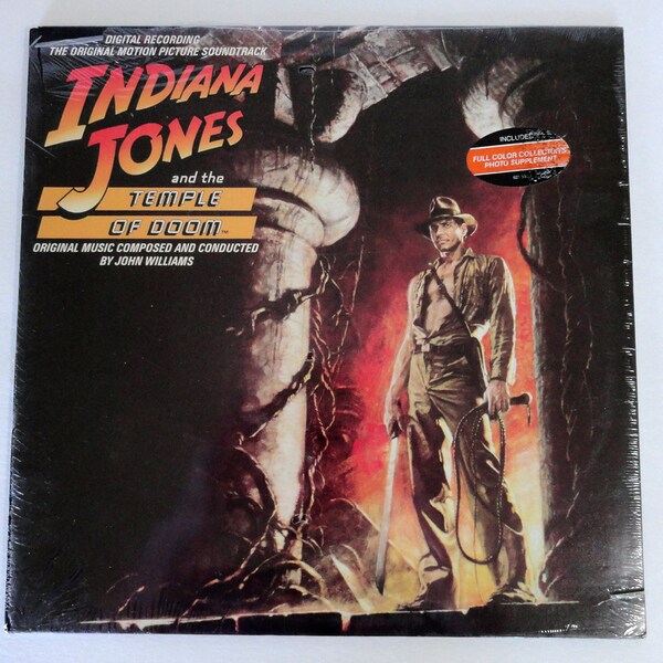 Rare "Indiana Jones and the Temple of Doom" Vinyl Soundtrack LP (1984) - Sealed
