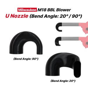 Milwaukee M18 BBL Blower U-Shaped Curved Nozzle – 20 /90 Options for Precision Airflow