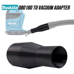 Adaptador de extracción de polvo para lijadora Makita DBO180: Conexión de aspiración eficiente